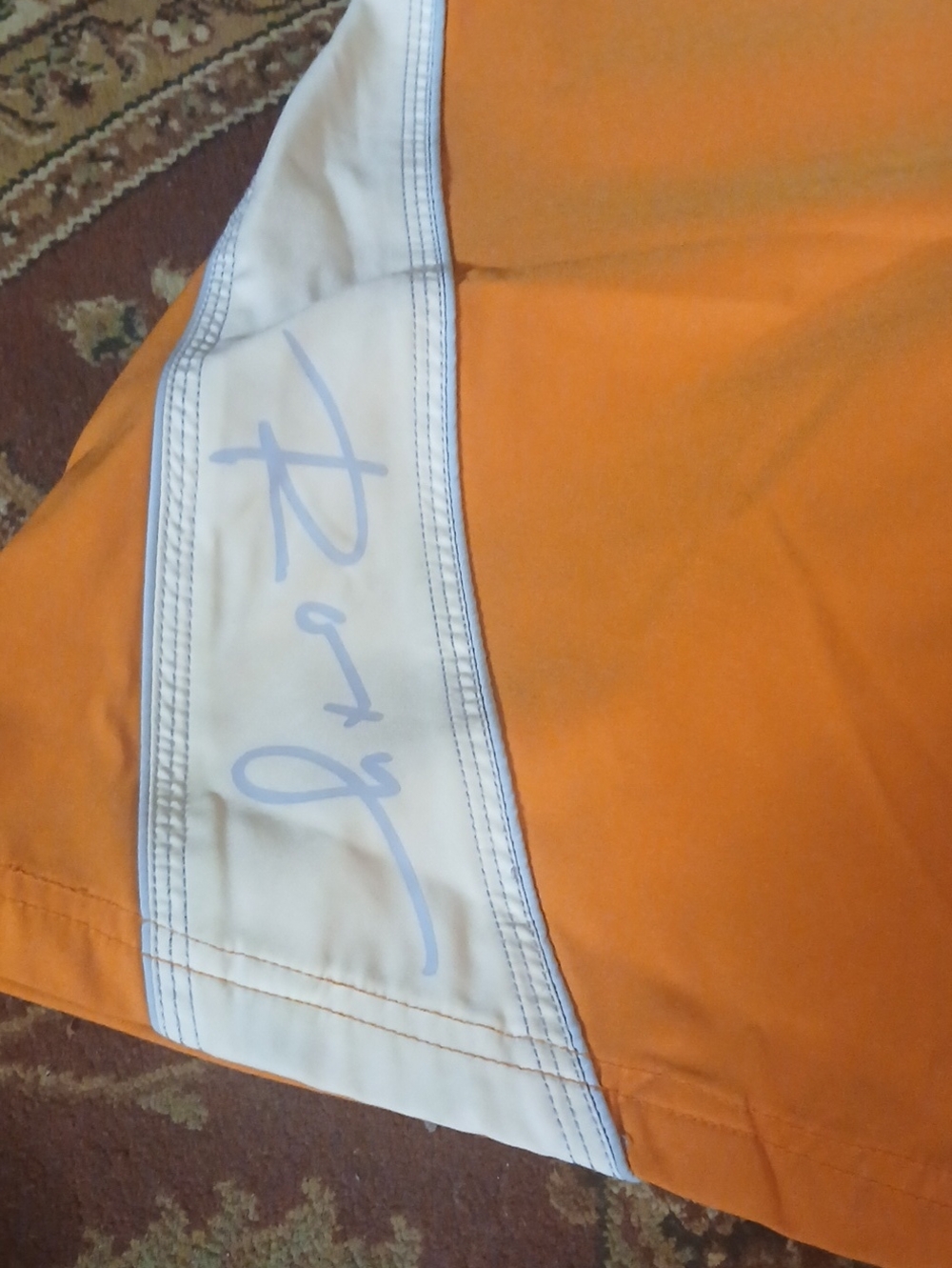 Roxy Orange Swim Shorts with White Side Panel